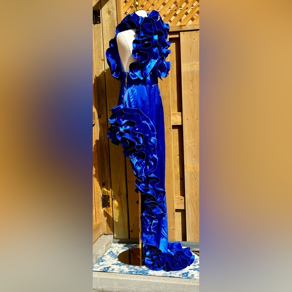 🆕 BRONX & BANCO 🧿 NWOT Aurora Cobalt Blue Gown, Sz M / US 6 - Picture 11 of 17